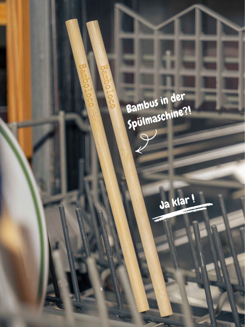Classic Bambus (14 Stück) Strohhalme wiederverwendbar