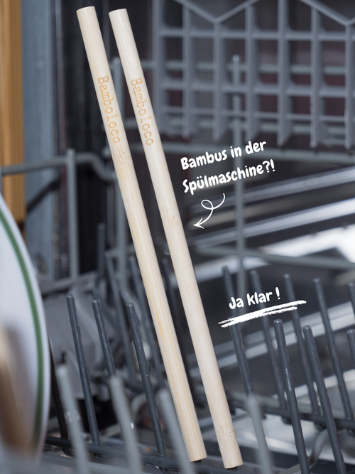 Bambustrinkhalme (14 Stück) wiederverwendbar
