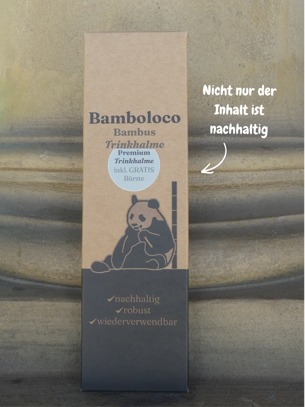 Bambustrinkhalme - Premium (12 Stück) wiederverwendbar