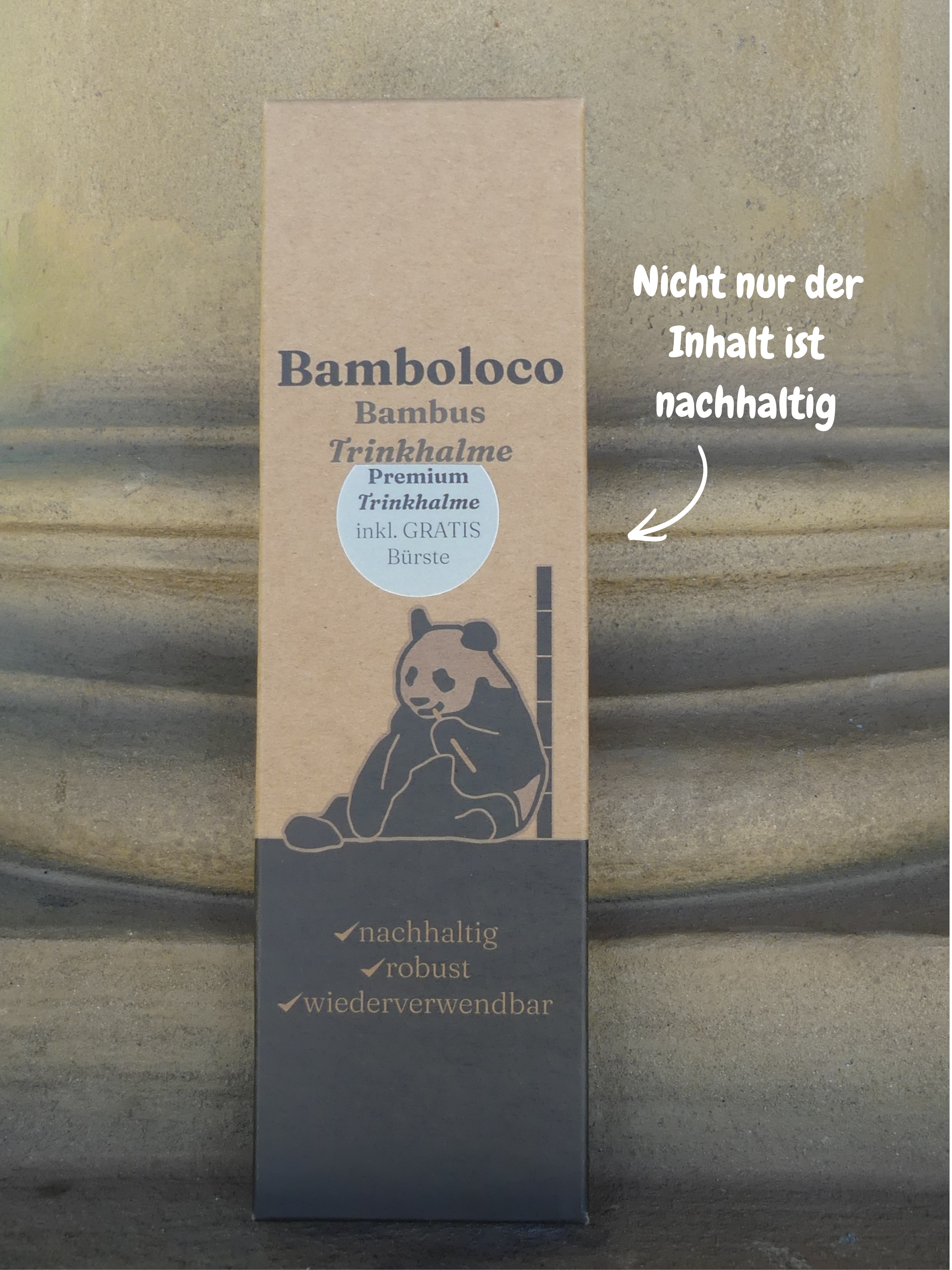 Bambustrinkhalme - Premium (12 Stück) wiederverwendbar